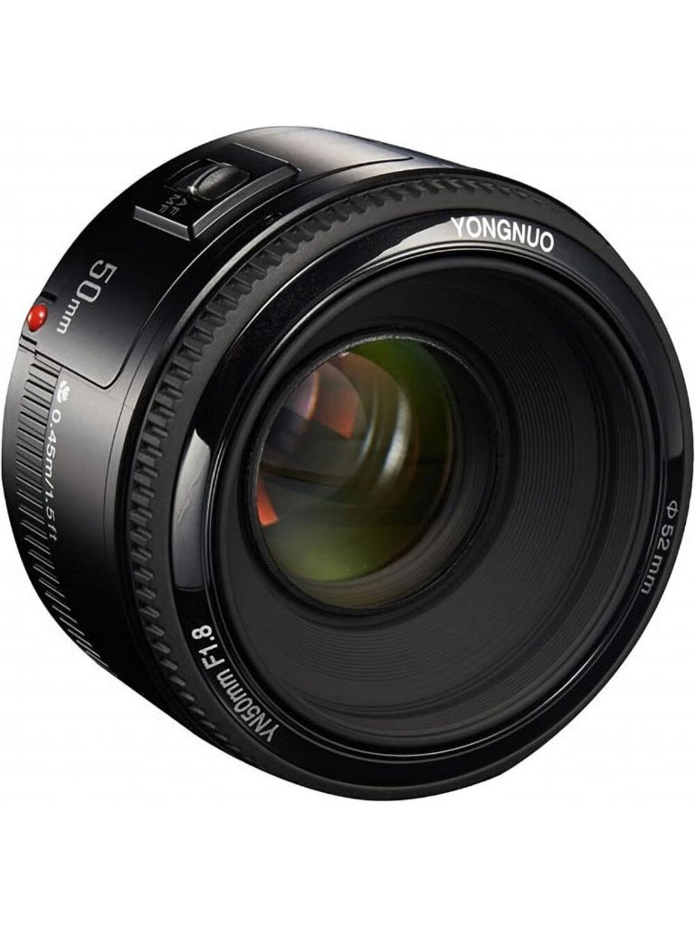 50mm F1.8 Prime Auto Focus Lens for Canon Full Frame SLR Cameras - Black